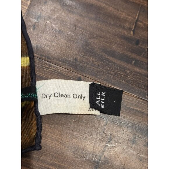 Vtg Abercrombie & Fitch Silk Scarf Lion Safari Print Made in France 33.5x32” - Picture 6 of 8